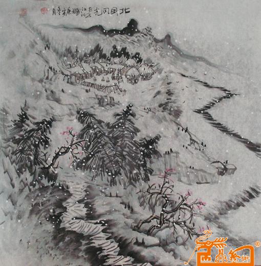 国画雪景