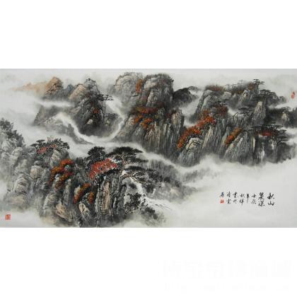 张秋辉 秋山泉深 类别: 国画山水作品